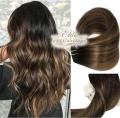 Hair Extension Natural Brown to Golden Brown Ombre Highlights 30 inches EliteExtensions Brand Can attend 50+ parties.. 