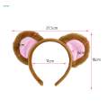 Animal Headbands Tail Bow Hairband Adults Kids Plush Monkey Costume Photo Props, Dress up Cartoon for Performance Stage Shows Halloween Party. 
