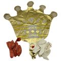 1 GOLDEN CROWN FOIL BALLOON - 5 GOLDEN BALLOONS AND 5 SILVER BALLOONS. 