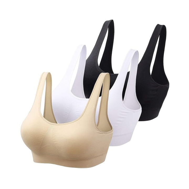 Pack of 3 Breathable & Comfortable Cool Liftup Air Bra for Ladies & Girls (Color May Vary Depending on Stock)