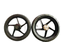 Motorcycle Honda cg125 self/ classic  Alloy rims ( Big hub / imported quality black Trs black polished wheel rims ). 