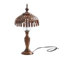 Royal Handcrafted Wooden Lamp Umbrella Shade Beauty for Bedroom, Living Room, Study| Umbrella Shape Lamp Brightens Your Space| Pakistani Woodcraft for Bedside,Desk| Stylish Study Table Decor with Decorative Shade| Wooden tripod Night lamp| Hadi wood craft. 