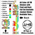 JD TM Edition Cricket Bat Stickers Complete Set for all Type of Classic Cricket Bats Good Quality Bat Stickers All Colors Available. 