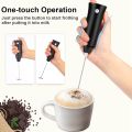 Electric Milk Frother, Handheld Foam Maker, Coffee Mixer with Stainless Steel Whisk, Hand Foamer Blender. 