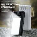 Sovo 20000 Mah power bank 4 Built-in cables 16 Led Lights 3 Usb Ports fast charging. 
