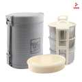 HOTLINE  3+1 Layer Tiffin Insulated Lunch Box Food Carrier Storage Box Office Lunch box 3 Layer Hotline Travelling Office Lunch Box with Raita Salad box Plastic + Steel. 