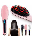 HQT-906 LCD Temperature Display Electric Hair Straightener Brush Fast Heating Comb Hair Brush Beauty Tools. 