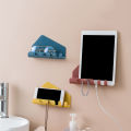 Wall Mounted Charger Mobile Phone Holder Hooks Hanging Tablet Charging Stand Home Office Storage Holders. 