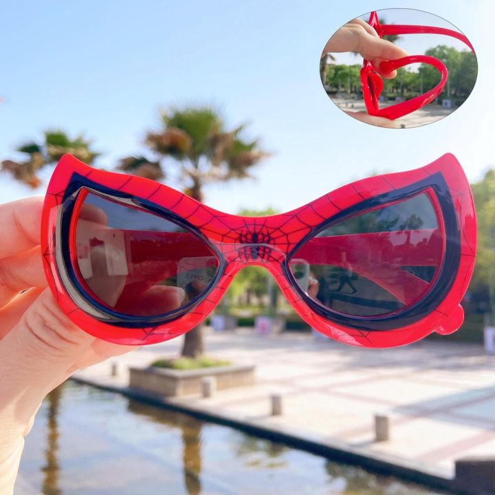 Children's Sunglasses UV Protection Spider-Man Boys Sunglasses Men's and Women's Cartoon Fashion Glasses