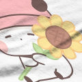 Sunflower Bubu Loves Flowers Women's T Shirt Milk and Mocha Bubu Dudu Ladies Tees Polyester Tops Graphic Tshirt y2k Hipster. 