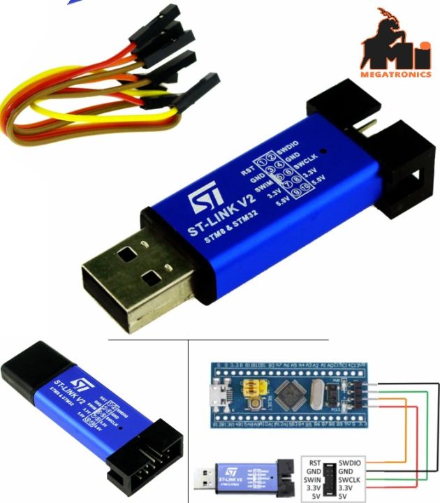ST-Link V2 Programmer For STM8 STM32 emulator debugger Metallic Case ...