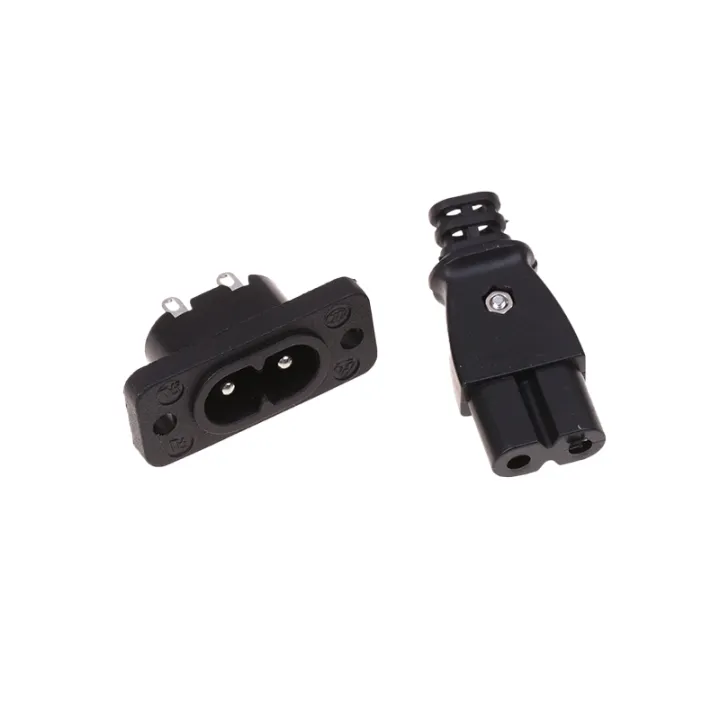 C8%20Male%20Power%20Socket%20Female%20Plug%20Power%20Outlet%20Embedded%20Electric%20Connector%2035mm*15mm%20AC%202.5A%20250v%208-shaped%20Plug%20Socket%20Netiie%20-%20Image%202
