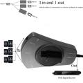 Microware 3 Way In / Out Digital Toslink Optical Audio Splitter Manual Switch with 2.6ft Fiber Optic Cable-Black. 
