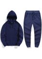 New Arrival Winter Plain Tracksuit For Men and Women with Warm Fleece Hoodie and Trouser 2 piece. 