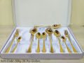 29 Pcs Stainless Steel Golden Cutlery Set Printed Box- Stylish Durable- New Design. 
