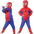 Spiderman costume dress for kids and boys from 2 to 8 year old. 