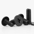 10pcs/lot CM M1.6 M2 M2.5 M3 M4 M5 M6 M8 Black A2-70 Carbon Steel Cross Phillips Ultra Thin Flat Wafer Head Screw Bolt Laptop-10mm x10pcs. 