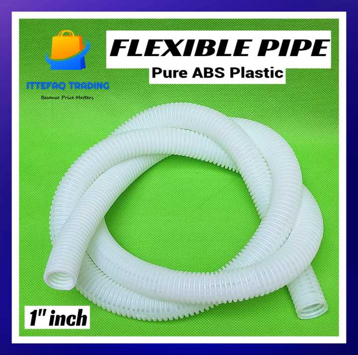 Flexible Pipe AC Drain Pipe Flexible Pipe for Solar System wires Split AC Out Water Drain Pipe Pure ABS plastic (Size 1'' inch)