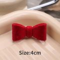 Headwear - For Girls Women - Fashion - Hair Ornaments - Sweet - Small Flocking Hairpins - Side Bangs Clip - Velvet Bowknot Hair Clips - Autumn Winter - Pink - Kawaii. 