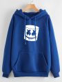 Marshmello Printed Fleece Full Sleeves Pull Over Hoodie For Men & Women. 