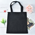 portable simple style white/black shopping cotton bag canvas tote bag for woman. 