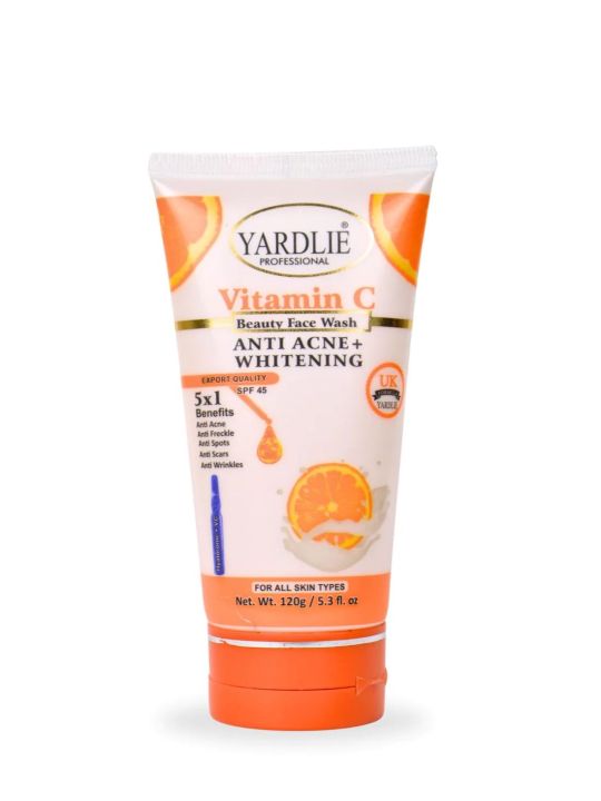 Yardlie Professional Vitamin C Face Wash 120ml Anti Acne Pluse Whitening