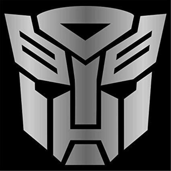 Transformers Autobot AND Decepticon Silver Sticker for mobile, bike, car etc