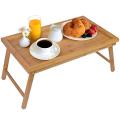 Wooden Folding Laptop Table Bed, Breakfast Table, Tray Table (Beach Wood). 
