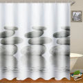 For your Bathroom accessories Gray Stone Pebbles Waterproof Shower Curtain Home Bath Decor+12X Hooks. 