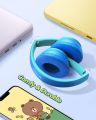 DOQAUS Kids Headphones Wired Toddler Headphones with Microphone, Foldable On Ear Headphones, 74/85/94dB Volume-Limiting, 3.5mm Jack, Safe & Comfortable for Learning & Entertainment. 