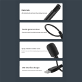 USB Computer Microphone Portable Mini Microphone Wired Capacitance Microphone for Laptop Pc Easy to Use. 