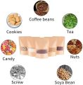 14X20 cm (Pack of 50/25/15pcs)-brown kraft paper stand up pouch-Kraft Bags with Window Stand Up Ziplock Seal Paper Bag Resealable- food Grade Kraft paper stand up Pouches. 