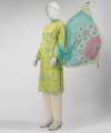 Junaid Jamshed - Yellow Lawn Embroidered  Women Unstitched 2 Piece Shirt Dupatta JDS-S-26-1358 MARAKASH-4. 