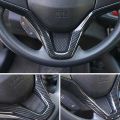 NANLIY-for Honda HRV HR-V VEZEL 2014-2020 Car Carbon Fiber Steering Wheel Panel Cover Trim Frame Decorator Sticker Accessories. 