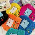 Winter Male and Female Adult Korean Version Of Adventure Time BMO Cartoon Thickened Warm Woolen Hat. 