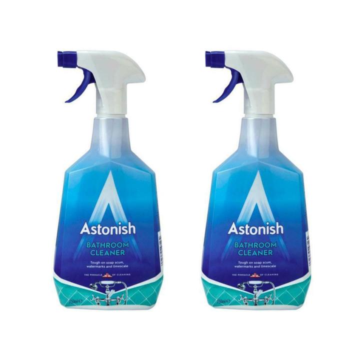 2 x Astonish Bathroom Cleaner Removes Limescale Soap Scum And Tough Stains 750ml