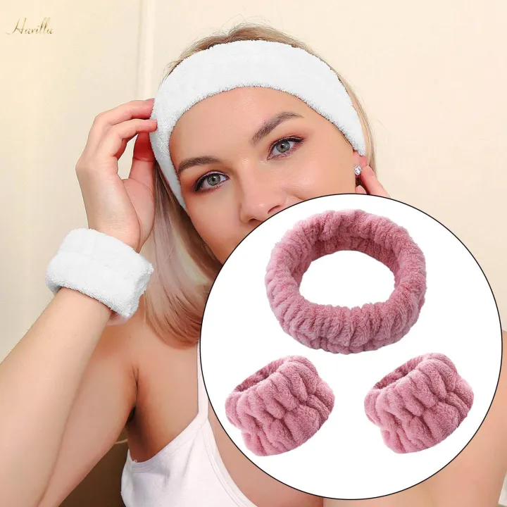 Face%20Wash%20Headband%20and%20Wristband%20Set%20Facial%20Liquids%20from%20Spilling%20Down%20Dark%20Pink%20-%20Image%206