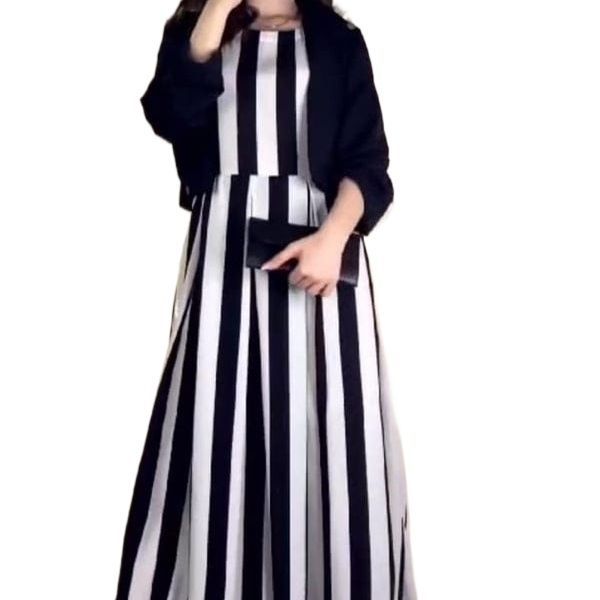 Elite%20Impression%20Zebra%20Lining%20Maxi%20with%20Koti%20Dress%20Medium%20Size%20Linen%20Black%20-%20Image%204