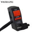 Universal Motorcycle Handlebar Switch ON OFF Button With USB Charger Universal For all Bikes. 