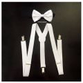 Imported Made Adjustable Suspenders Gallus With Bow Tie For Kids Stretchable Elastic -Assorted Colors. 