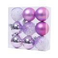 18 PCS Christmas Ball Ornaments Xmas Tree Decorations Hang Balls for Home Year Party Decor, Purple &. 