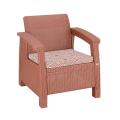 Boss BP-372 Newly Designed Rattan Allegra Single Seater Sofa With Printed Cushions. 