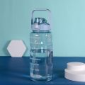 High Quality Transparent Water Bottle 2000 ML with Time Marks Motivational markings Bounce Cover Time-Period Scale Reminder n Frosted Cup 2 litre Travel bottle for cold water, Outdoor fitness Training, office  and school. 