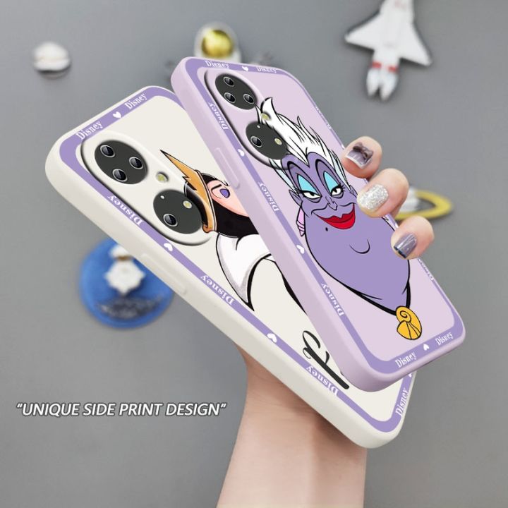 【2023】 Disney Villain Queen Cool Phone Case For Huawei P50 P40 P30 P20 Pro Lite E Nova Y70 5T 9 Y9S Y9A Y9 Y6 5G Liquid Rope Cover