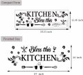 Kitchen Wall Decor Sticker Kitchen Quotes Bless This Kitchen Wall Decals Flower Art Removable DIY Vinyl Wall Stickers for Kitchen Dining Baking Room Bar Restaurant Home Decor.. 
