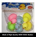 PACK OF 6 Multi Colour Rubber Duck Water Play For Kids - Soft Rubber Whistle Ducks/Duck Toy For Kids(Boys And Girls) - Water Ducks Soft Rubber Baby Bath Toy With Whistle For Kids. 