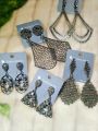 Premium Quality Elegant Antique Metallic Stylish Earrings – Stylish & Lightweight Fashion Jewelry. 