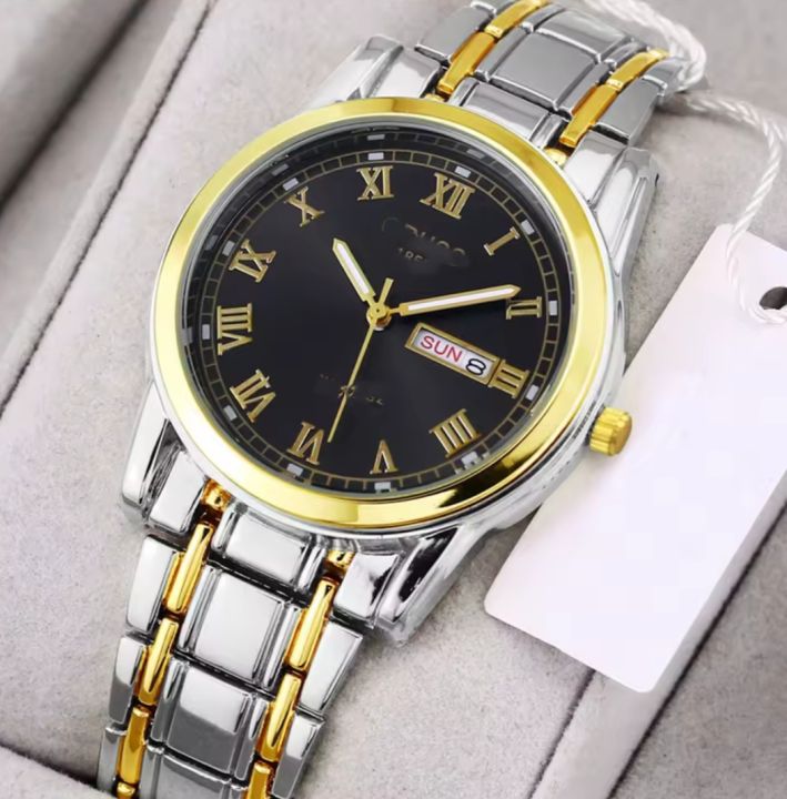 Waterproof Top Quality Two Tone Stainless Steel chain Watch for Men and women watch Gifts