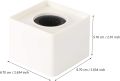 Microphone Square Logo Station Handheld Cube Shaped Interview Microphone Station Flag Microphone Parts for Interview Microphone Portable ABS Injection Molding (White). 