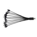 10 in 1 Universal Black USB Cable Fast Charging Line to Multi Plug Cell Phone Charger Cable for Samsung HTC Sony OM 10 in 1 Charging Cable Data Line Muti Wire Charger Adapter USB Mobile Charger Multi Pin Cable 10in1 Universal usb 2.0. 